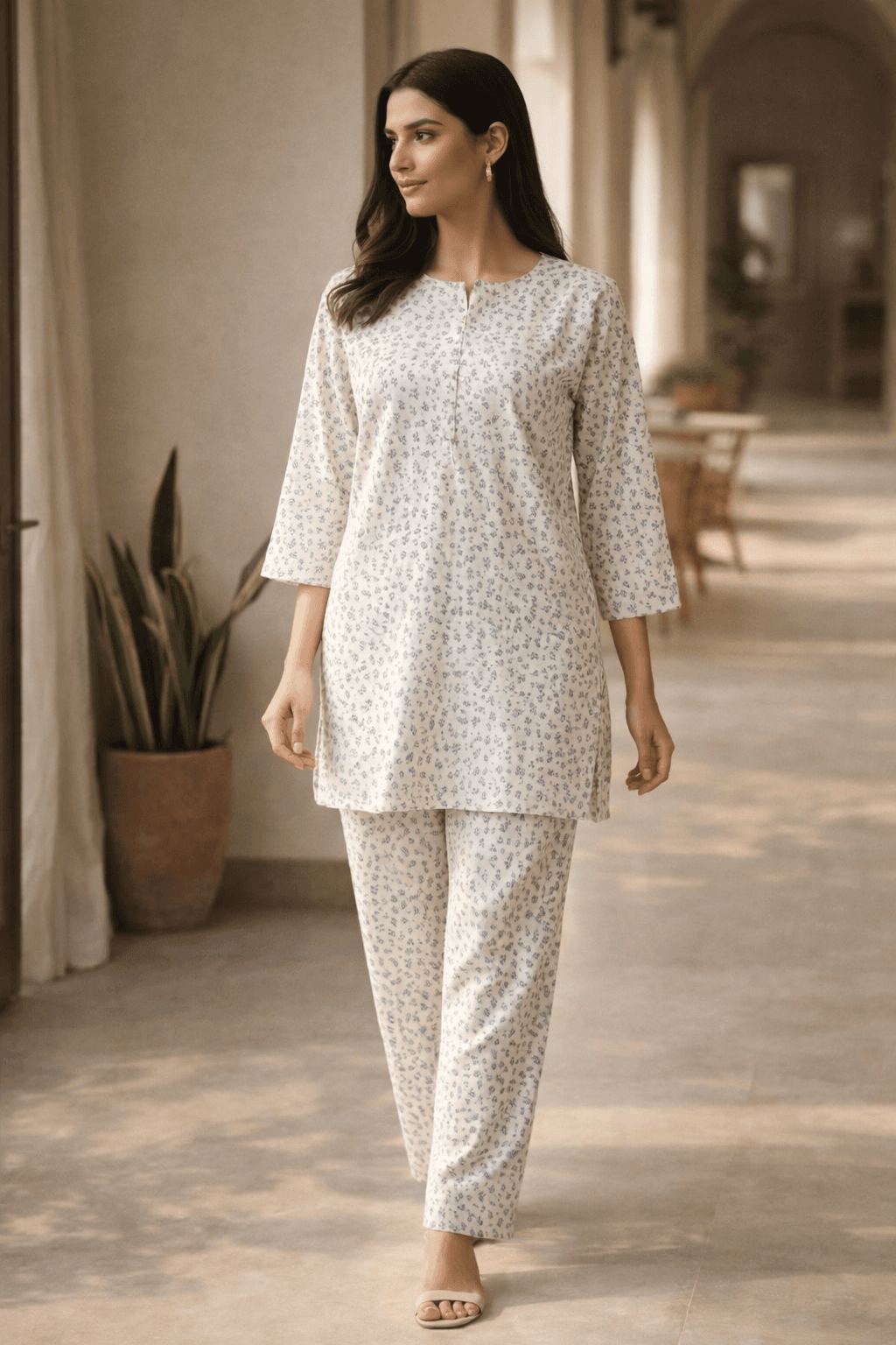 Ivory Micro Floral