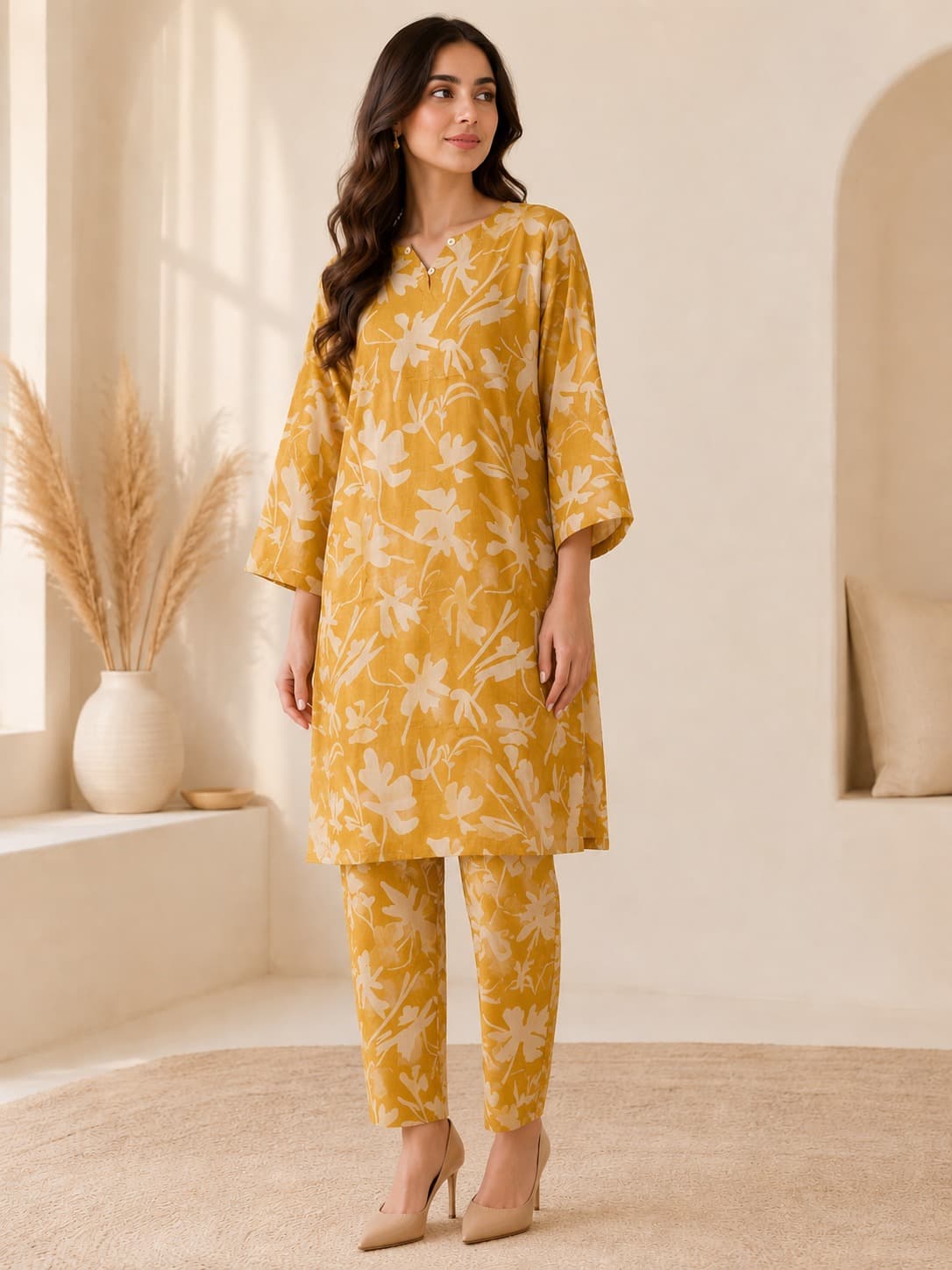 Mustard Bloom Co-ord Set